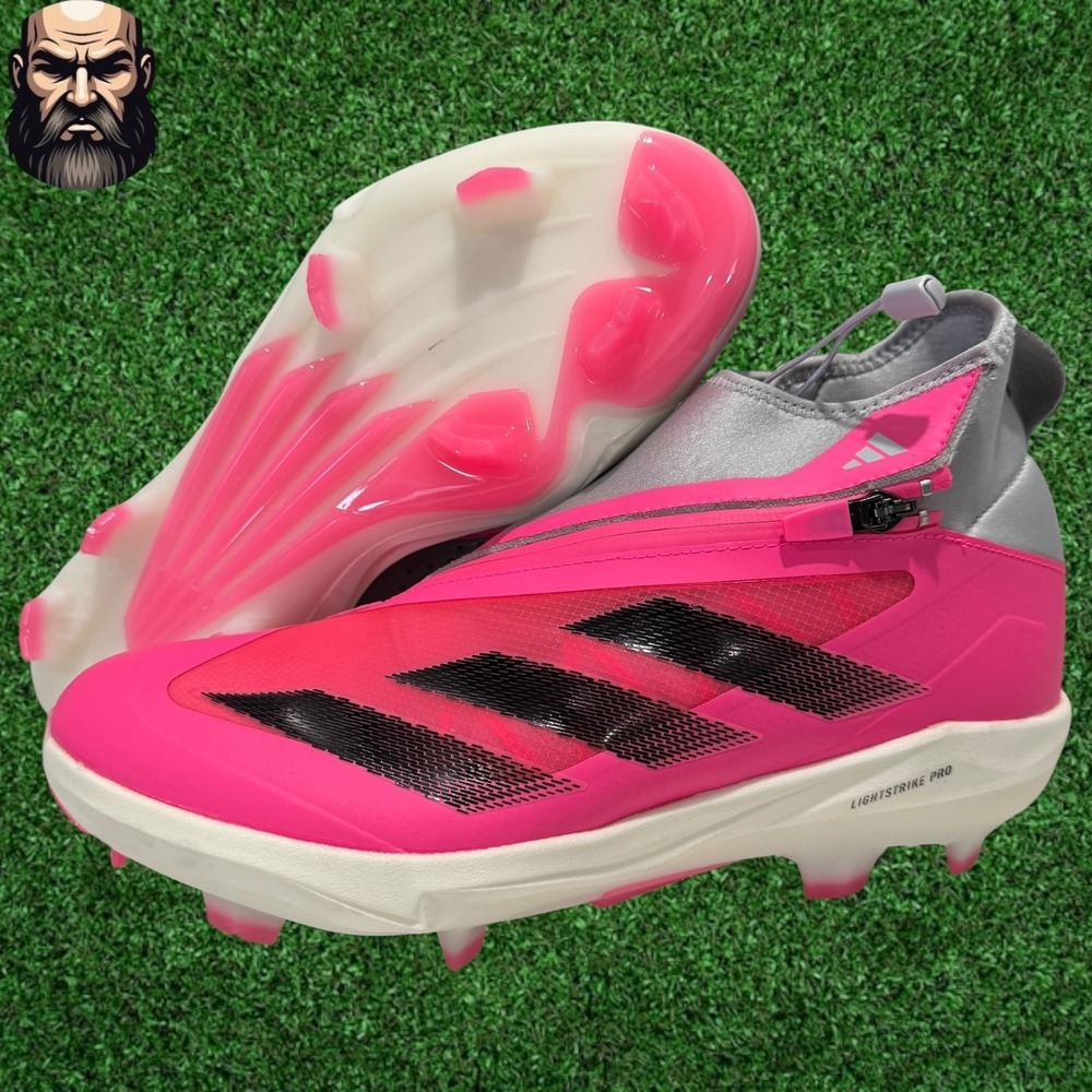 Adidas Adizero Impact+ TPU Baseball Cleats Pink Gray Molded IF3353 Men's Size 9